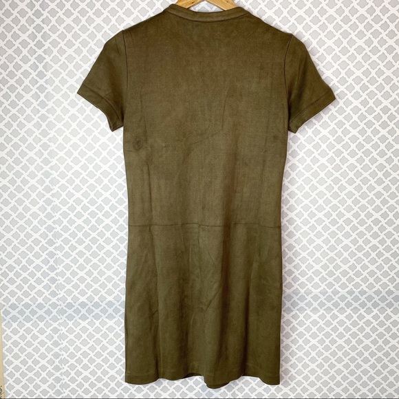 GUC Paper Crane Front Lace Up Faux Suede Dress - Picture 12 of 14